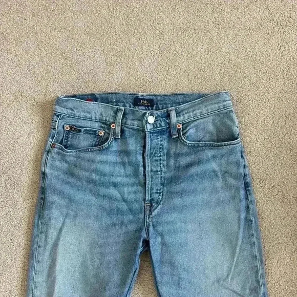 POLO Ralph Lauren The Callen High Rise Slim Fit Jeans Raw Hem Womens Size 28 - Picture 3 of 11